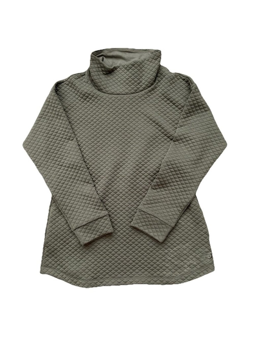 New Balance Heat Loft Waffle Quilted Tunic Size Large Olive Green Athletic